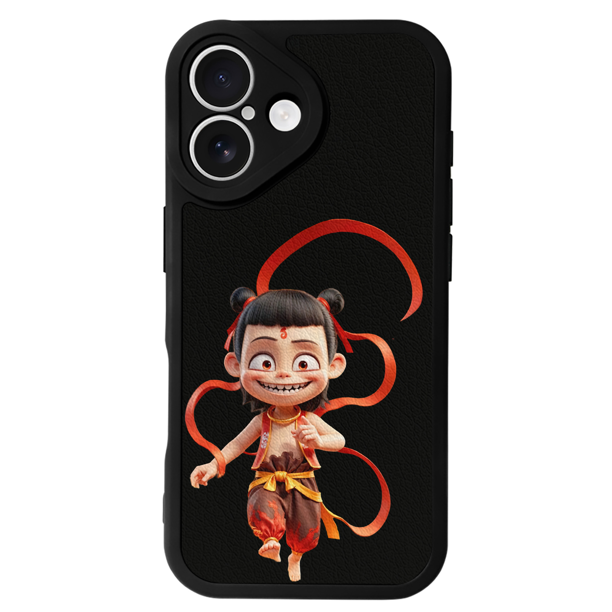 （画像用） Ne Zha 2 ナタ 魔童の大暴れ 【iPhone 16シリーズ対応】シリコンスマホケース（レザー調） 材質：シリコン